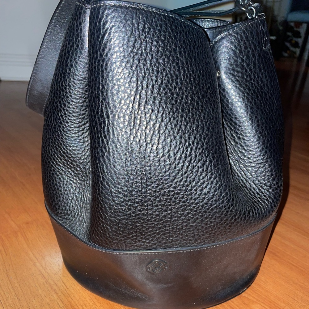 Dagne Dover Ava Bucket Bag - Black Leather